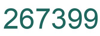 Number 267399 green image