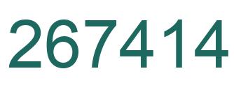 Number 267414 green image