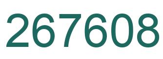 Number 267608 green image