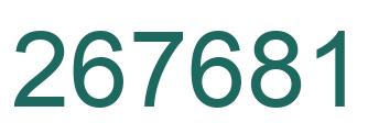 Number 267681 green image