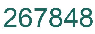 Number 267848 green image