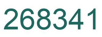 Number 268341 green image