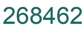Number 268462 green image
