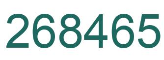 Number 268465 green image