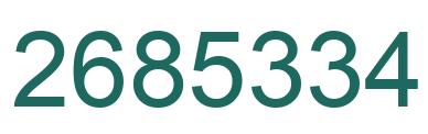Number 2685334 green image