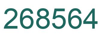 Número 268564 imagen verde