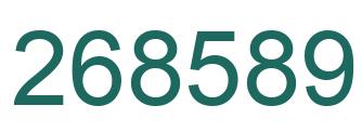Número 268589 imagen verde