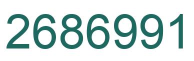 Number 2686991 green image