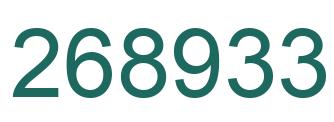 Number 268933 green image