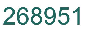 Número 268951 imagen verde