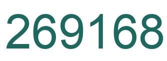 Number 269168 green image
