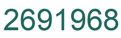 Number 2691968 green image