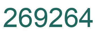Number 269264 green image