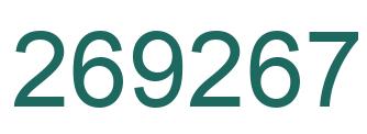 Number 269267 green image
