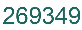 Number 269349 green image
