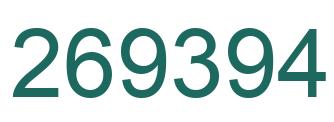 Number 269394 green image