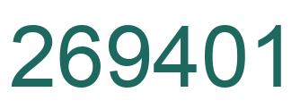 Number 269401 green image