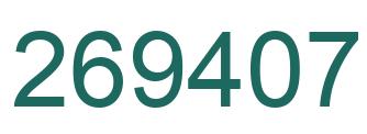 Número 269407 imagen verde