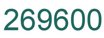 Number 269600 green image