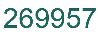 Number 269957 green image