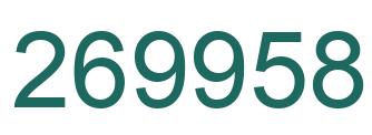 Number 269958 green image