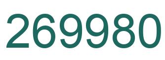 Number 269980 green image