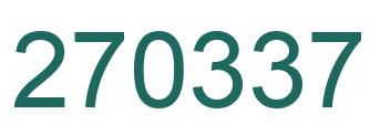 Number 270337 green image