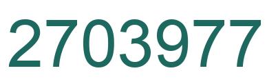 Number 2703977 green image