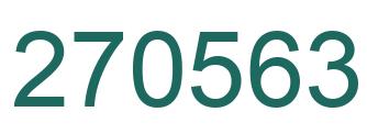 Number 270563 green image
