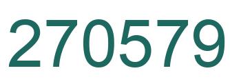 Number 270579 green image