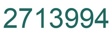Number 2713994 green image