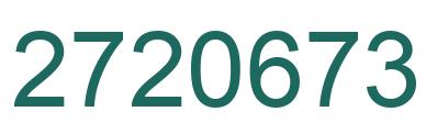 Number 2720673 green image
