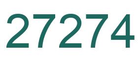 Number 27274 green image