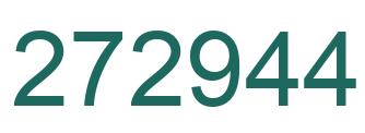 Number 272944 green image