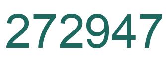 Number 272947 green image