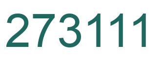 Number 273111 green image