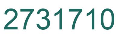 Number 2731710 green image