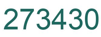 Number 273430 green image