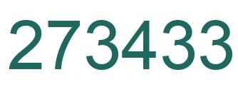Number 273433 green image