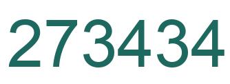 Number 273434 green image