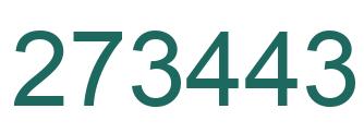 Number 273443 green image