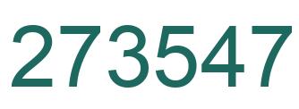 Number 273547 green image