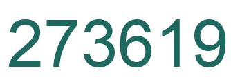 Number 273619 green image