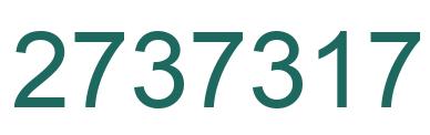 Number 2737317 green image