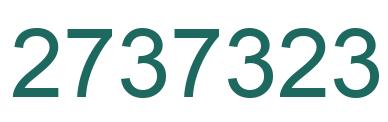 Number 2737323 green image