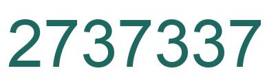 Number 2737337 green image