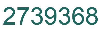 Number 2739368 green image