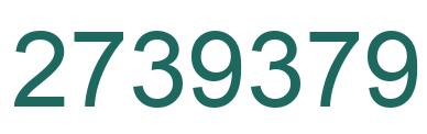 Number 2739379 green image