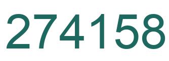Number 274158 green image