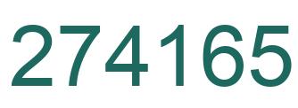 Number 274165 green image